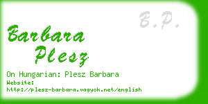 barbara plesz business card